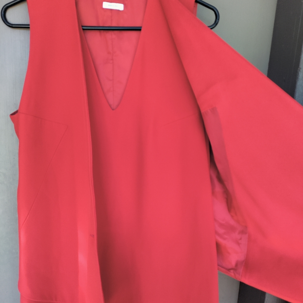 Givenchy Red Vest Dress with Back Tie - Picture 3 of 9